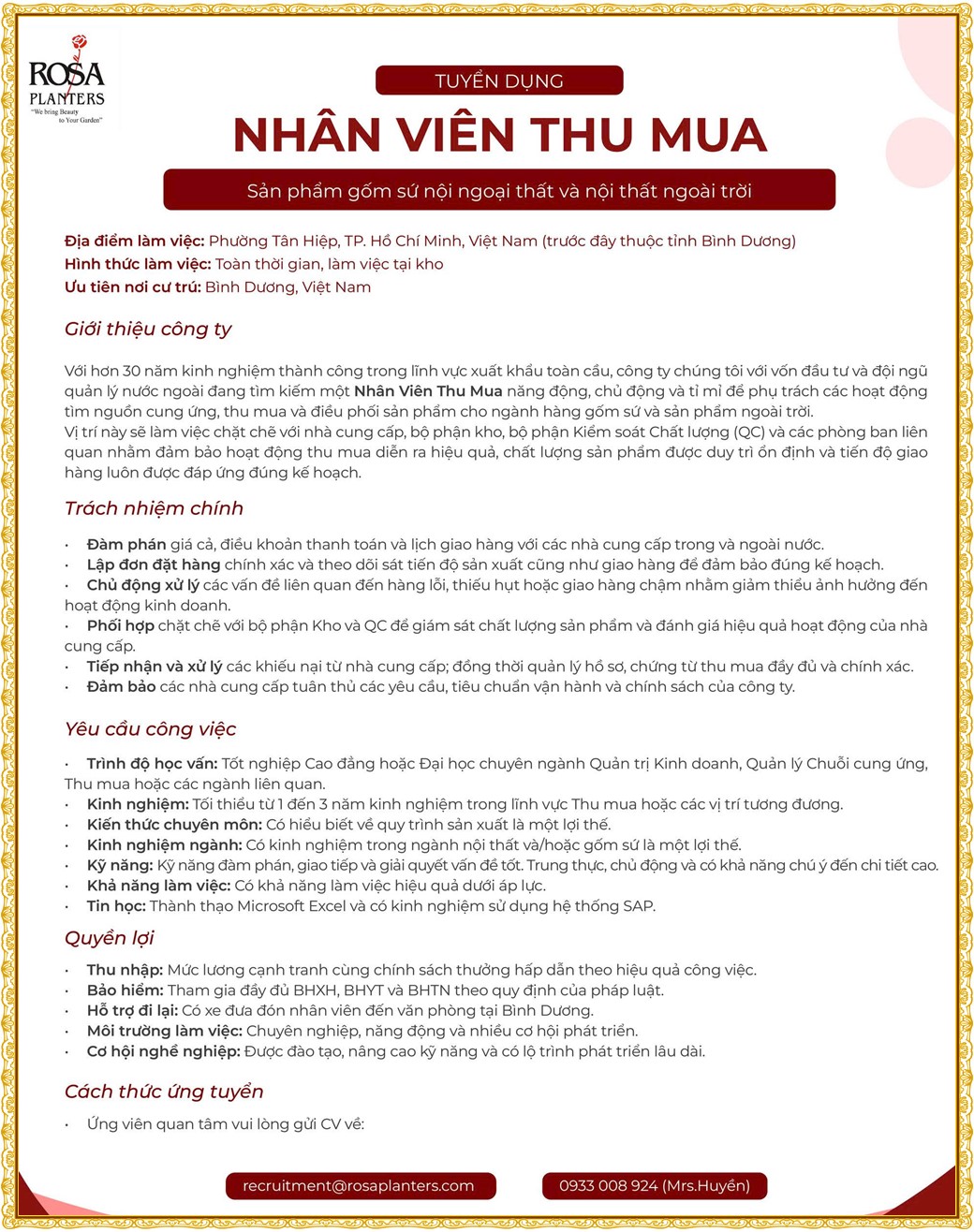 Tuyển dụng Việc làm tại KCN Việt Nam Singapore VSIP II Bình Dương lương cao cập nhật mới ngày 30 tháng 6 năm 2026