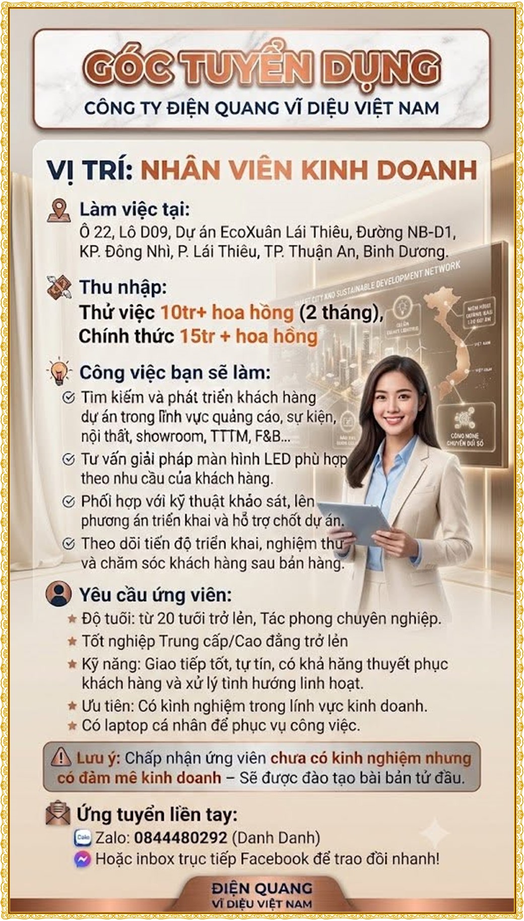 Tuyển dụng Việc làm tại KCN Bàu Bàng Bình Dương lương cao cập nhật mới ngày 01 tháng 09 năm 2026