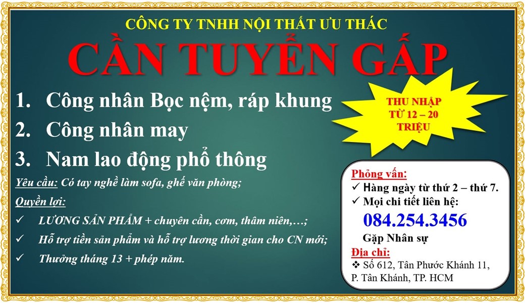 Tuyển dụng Việc làm tại KCN Mỹ Phước Bình Dương lương cao cập nhật mới ngày 01 tháng 07 năm 2026