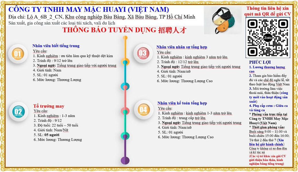 Tuyển dụng Việc làm tại KCN Đồng An Bình Dương lương cao cập nhật mới ngày 01 tháng 07 năm 2026