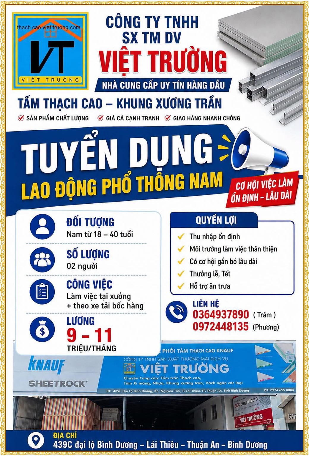 Tuyển dụng Việc làm tại KCN Việt Nam Singapore VSIP II Bình Dương lương cao cập nhật mới ngày 01 tháng 07 năm 2026
