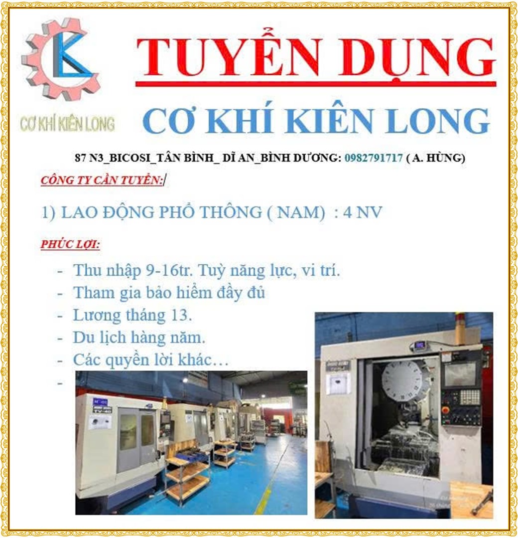 Tuyển dụng Việc làm tại KCN Nam Tân Uyên Bình Dương lương cao cập nhật mới ngày 01 tháng 07 năm 2026