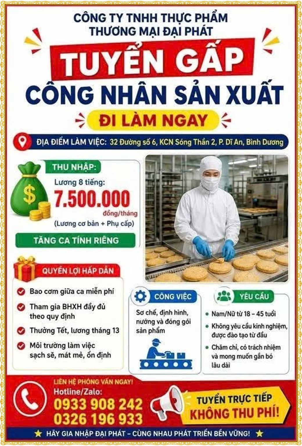 Tuyển dụng Việc làm tại KCN Sóng Thần Bình Dương lương cao cập nhật mới ngày 03 tháng 07 năm 2026