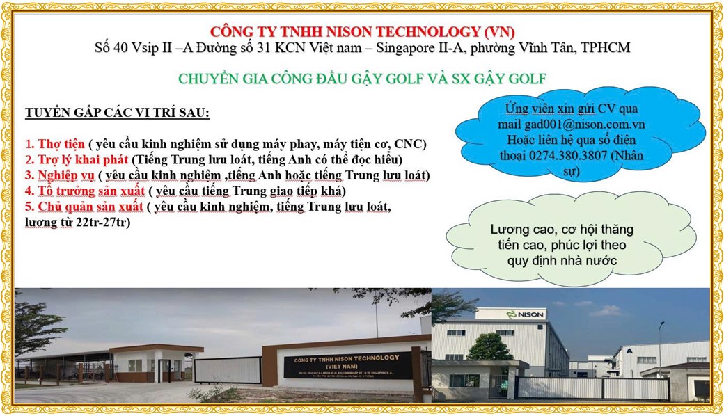 Tuyển dụng Việc làm tại KCN Mỹ Phước Bình Dương lương cao cập nhật mới ngày 03 tháng 08 năm 2026