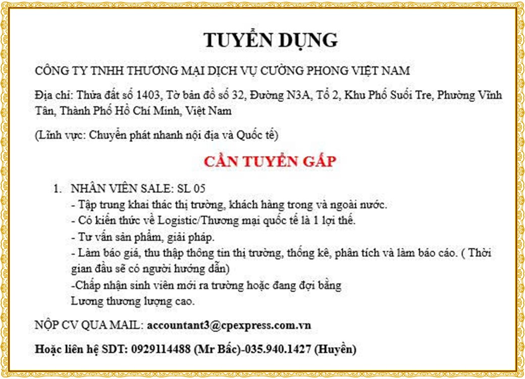 Tuyển dụng Việc làm tại KCN Bàu Bàng Bình Dương lương cao cập nhật mới ngày 03 tháng 08 năm 2026