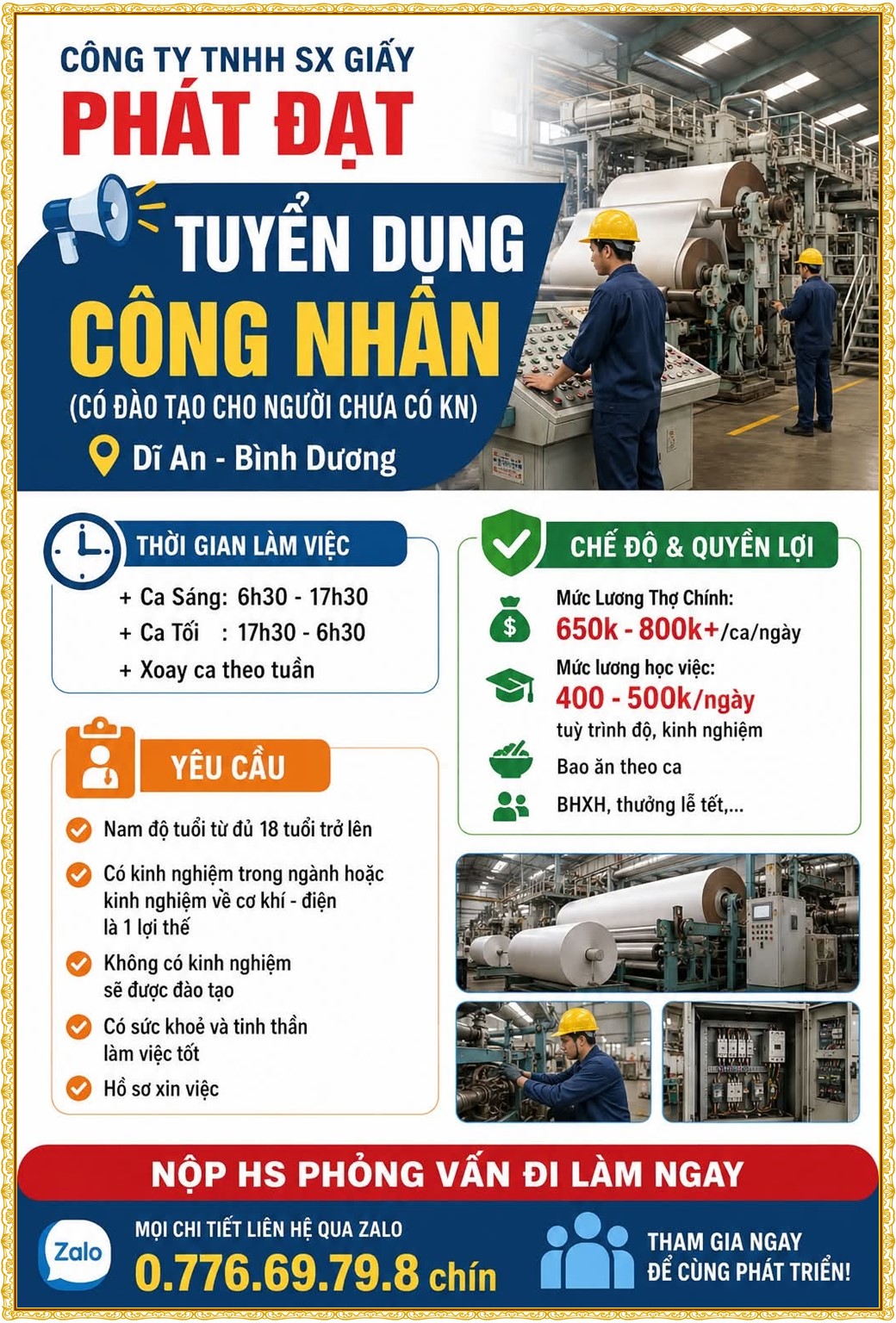 Tuyển dụng Việc làm tại KCN Đại Đăng Bình Dương lương cao cập nhật mới ngày 04 tháng 08 năm 2026