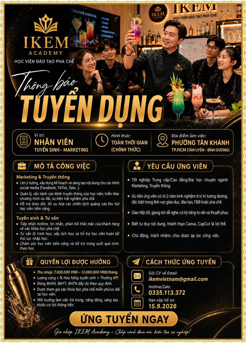 Tuyển dụng Việc làm tại KCN Bàu Bàng Bình Dương lương cao cập nhật mới ngày 05 tháng 10 năm 2026