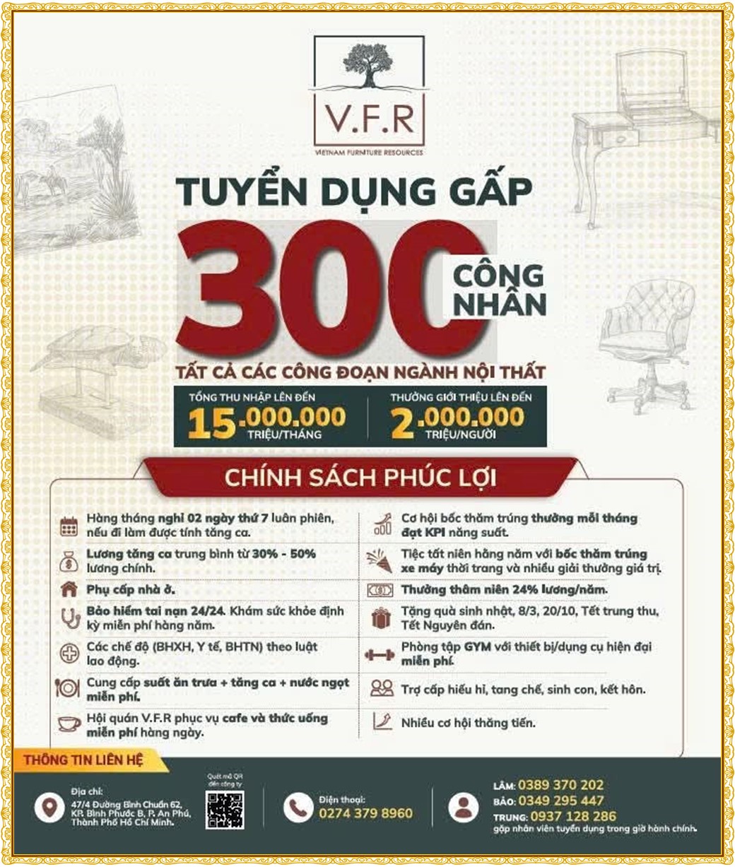 Tuyển dụng Việc làm tại KCN Việt Nam Singapore VSIP II Bình Dương lương cao cập nhật mới ngày 06 tháng 07 năm 2026
