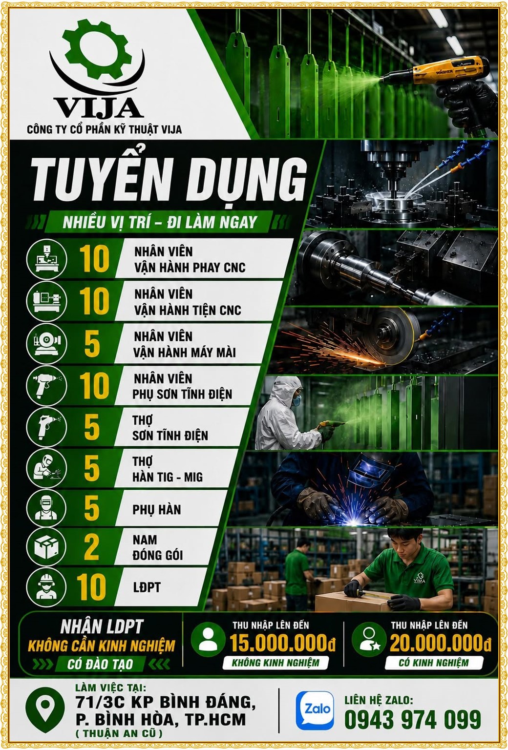 Tuyển dụng Việc làm tại KCN Mỹ Phước Bình Dương lương cao cập nhật mới ngày 06 tháng 08 năm 2026