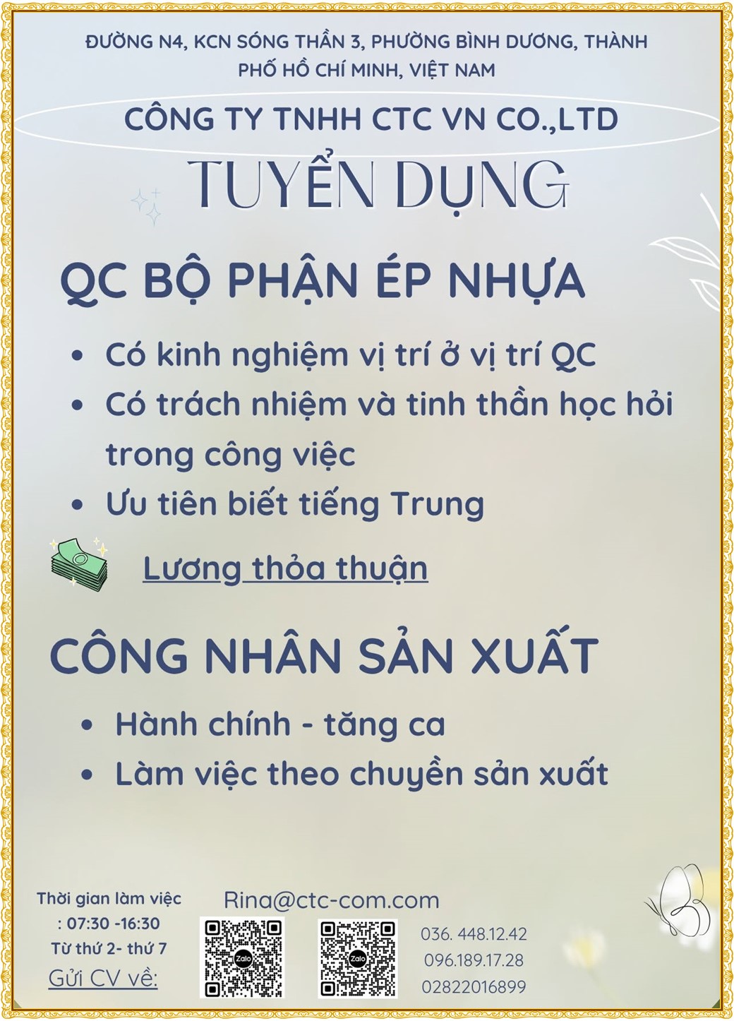 Tuyển dụng Việc làm tại KCN Sóng Thần Bình Dương lương cao cập nhật mới ngày 06 tháng 10 năm 2026
