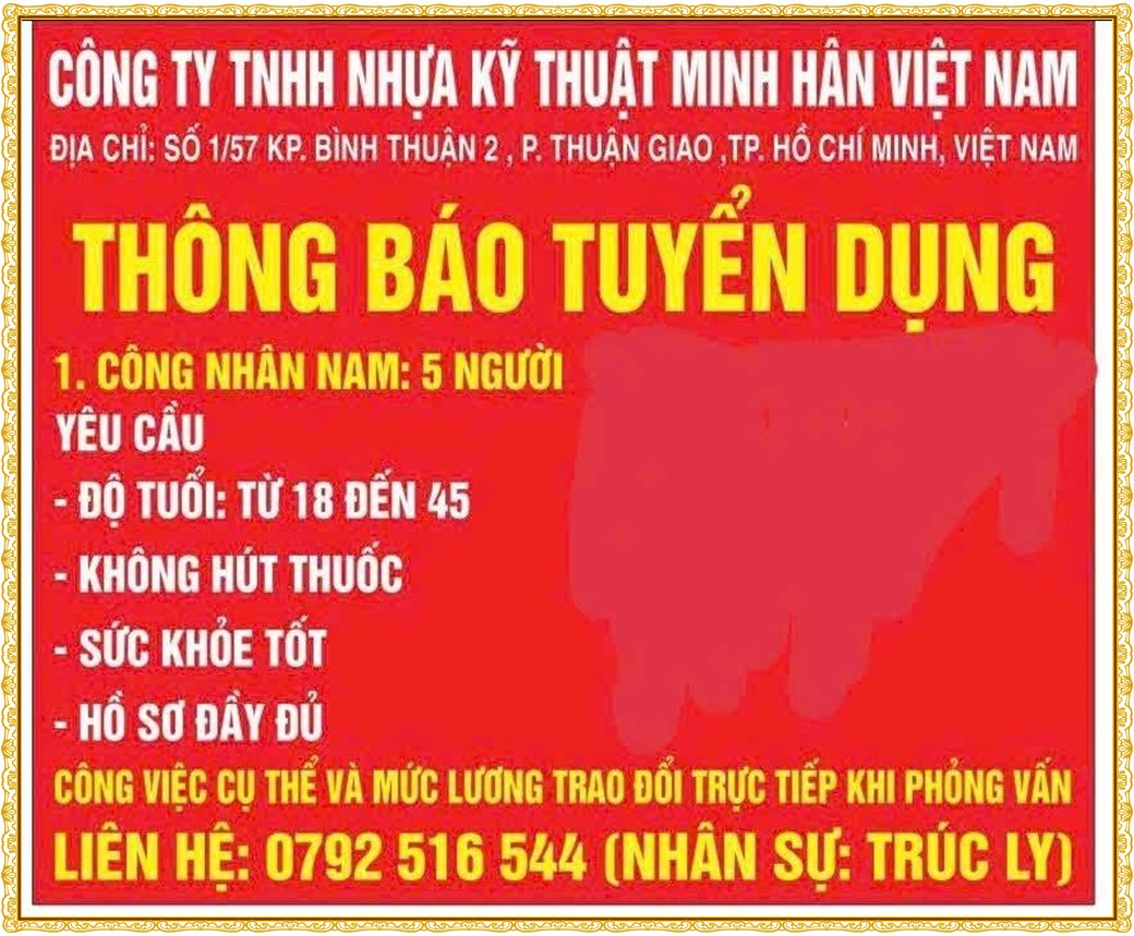 Tuyển dụng Việc làm tại KCN Nam Tân Uyên Bình Dương lương cao cập nhật mới ngày 07 tháng 08 năm 2026