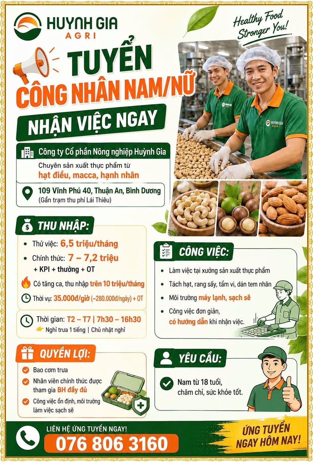 Tuyển dụng Việc làm tại KCN Đồng An Bình Dương lương cao cập nhật mới ngày 07 tháng 10 năm 2026