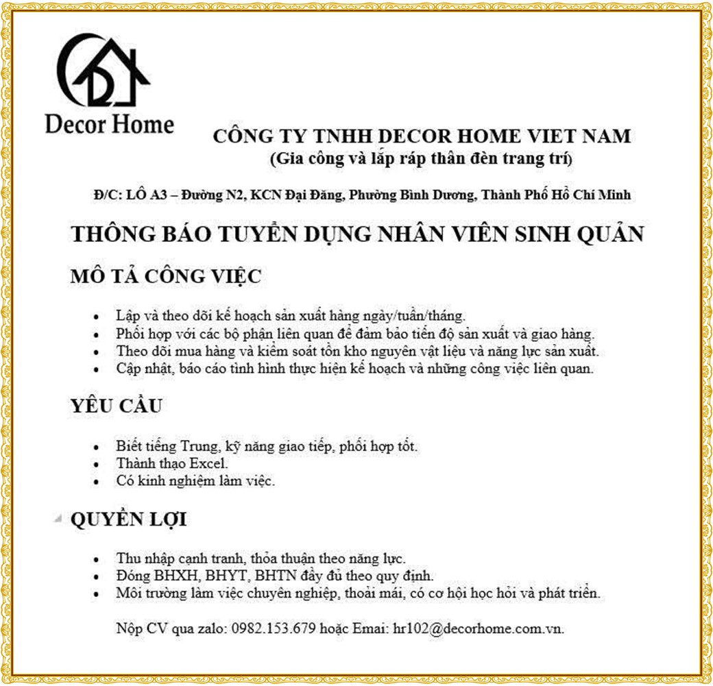 Tuyển dụng Việc làm tại KCN An Tây (Protrade) Bình Dương lương cao cập nhật mới ngày 08 tháng 07 năm 2026