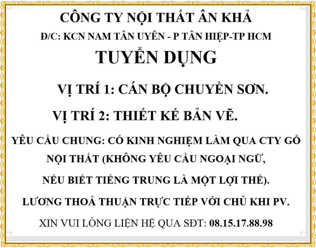 Tuyển dụng Việc làm tại KCN Sóng Thần Bình Dương lương cao cập nhật mới ngày 08 tháng 09 năm 2026