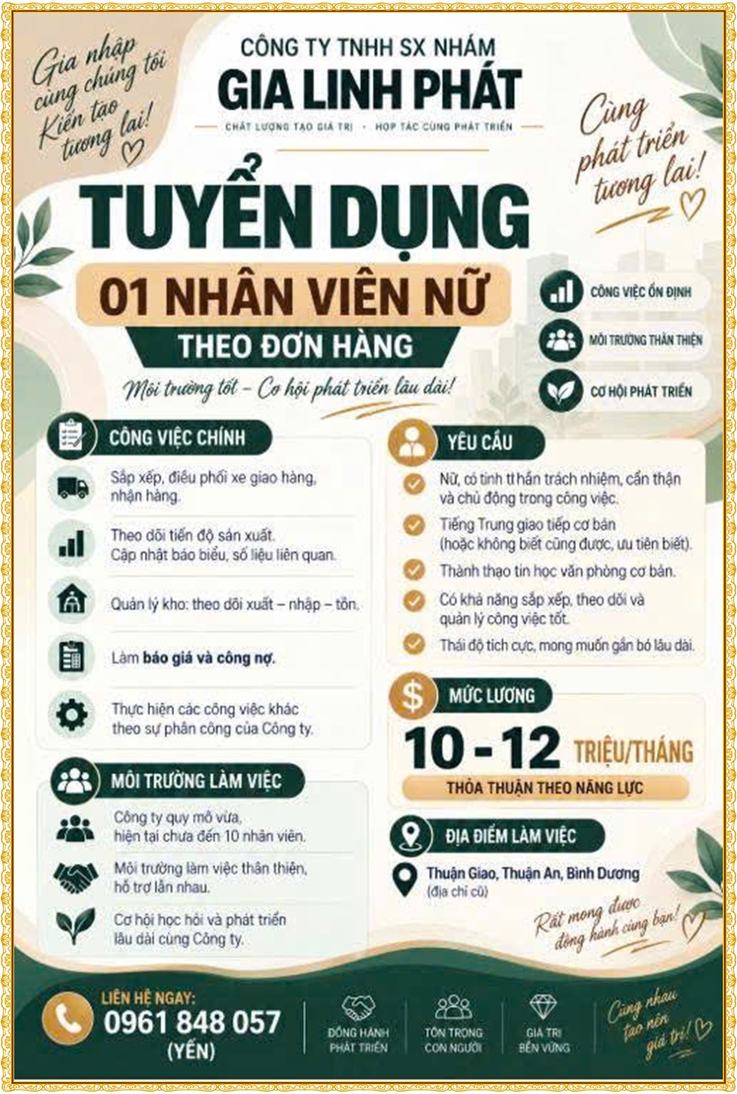 Tuyển dụng Việc làm tại KCN Rạch Bắp Bình Dương lương cao cập nhật mới ngày 09 tháng 09 năm 2026