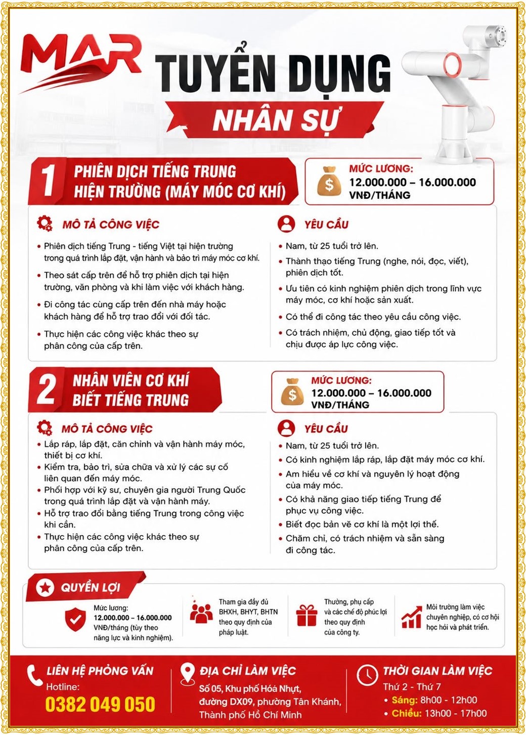 Tuyển dụng Việc làm tại KCN Nam Tân Uyên Bình Dương lương cao cập nhật mới ngày 10 tháng 07 năm 2026