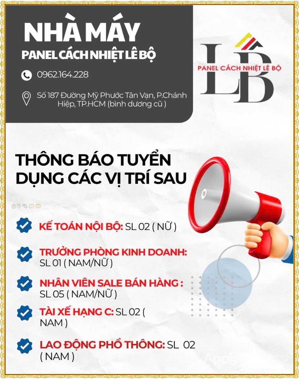 Tuyển dụng Việc làm tại KCN Việt Hương Bình Dương lương cao cập nhật mới ngày 10 tháng 09 năm 2026