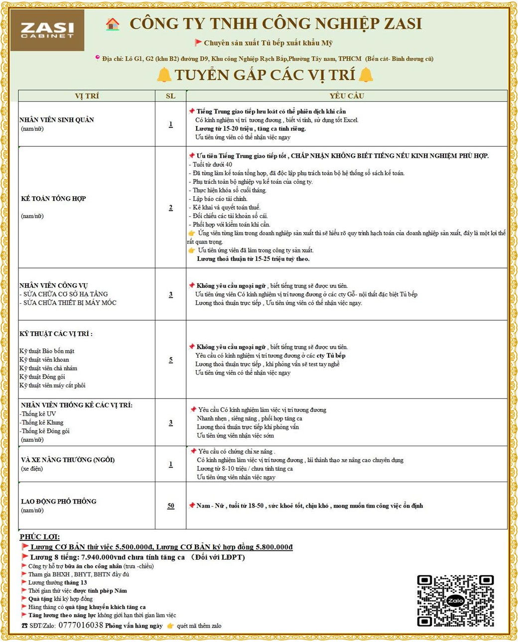 Tuyển dụng Việc làm tại KCN Việt Nam Singapore VSIP II Bình Dương lương cao cập nhật mới ngày 11 tháng 08 năm 2026
