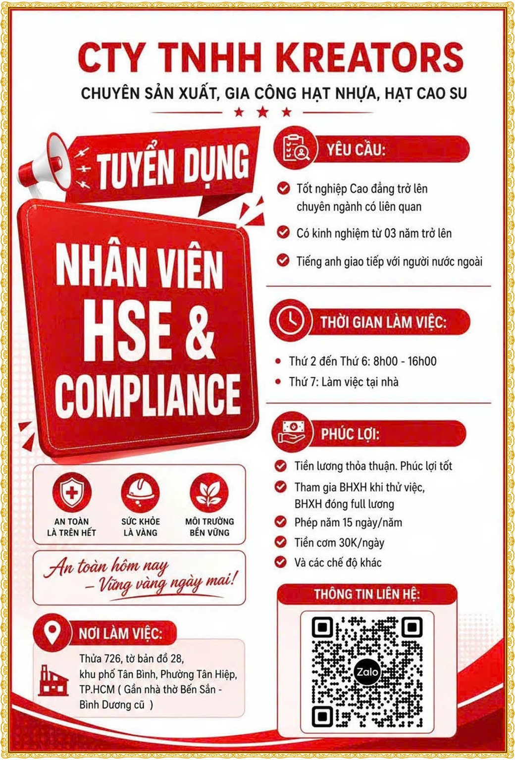 Tuyển dụng Việc làm tại KCN Bàu Bàng Bình Dương lương cao cập nhật mới ngày 12 tháng 08 năm 2026