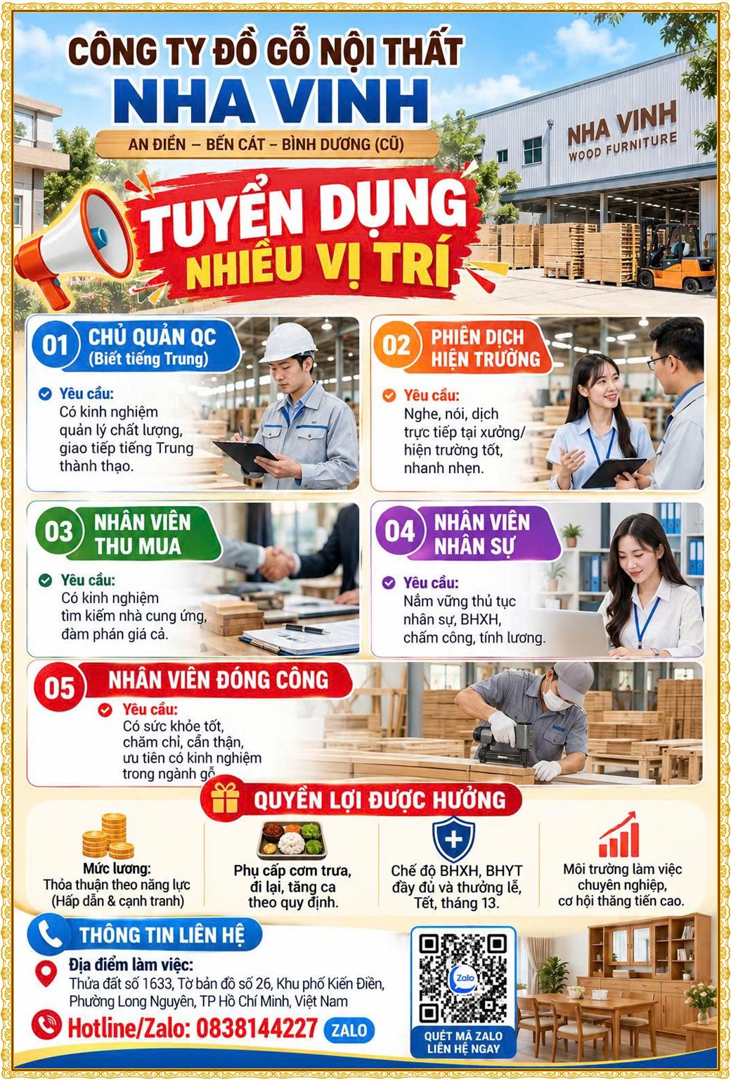 Tuyển dụng Việc làm tại KCN Đồng An Bình Dương lương cao cập nhật mới ngày 12 tháng 10 năm 2026