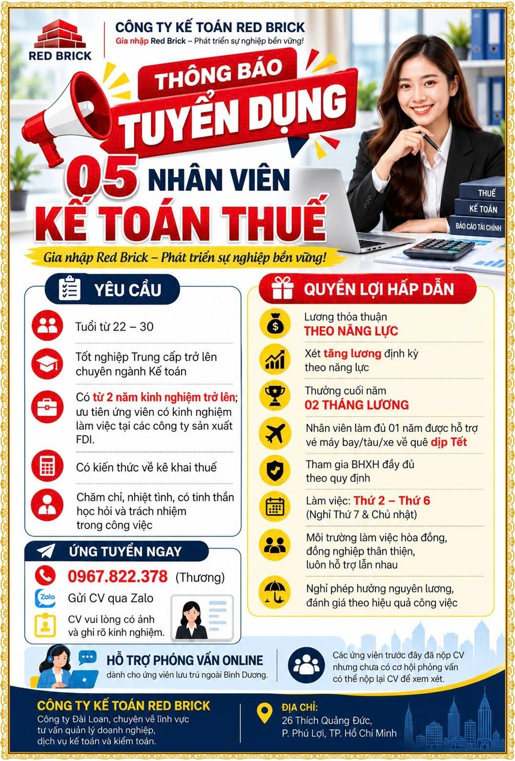 Tuyển dụng Việc làm tại KCN Bàu Bàng Bình Dương lương cao cập nhật mới ngày 12 tháng 10 năm 2026