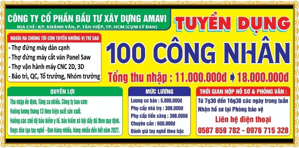 Tuyển dụng Việc làm tại KCN An Tây (Protrade) Bình Dương lương cao cập nhật mới ngày 13 tháng 07 năm 2026