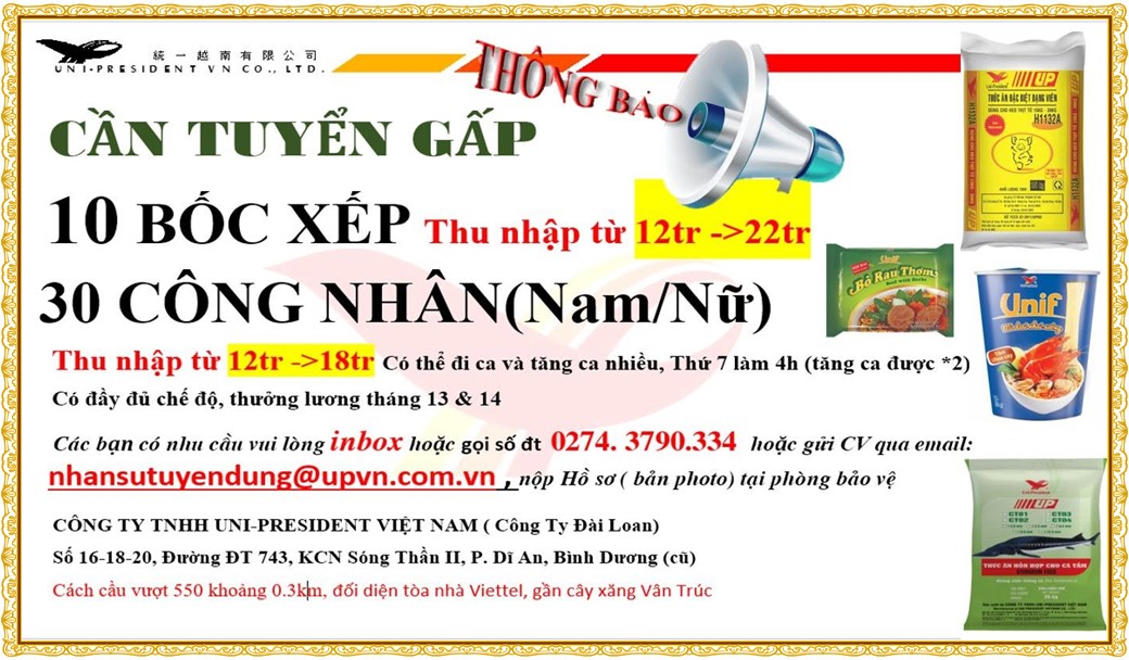 Tuyển dụng Việc làm tại KCN Rạch Bắp Bình Dương lương cao cập nhật mới ngày 13 tháng 07 năm 2026
