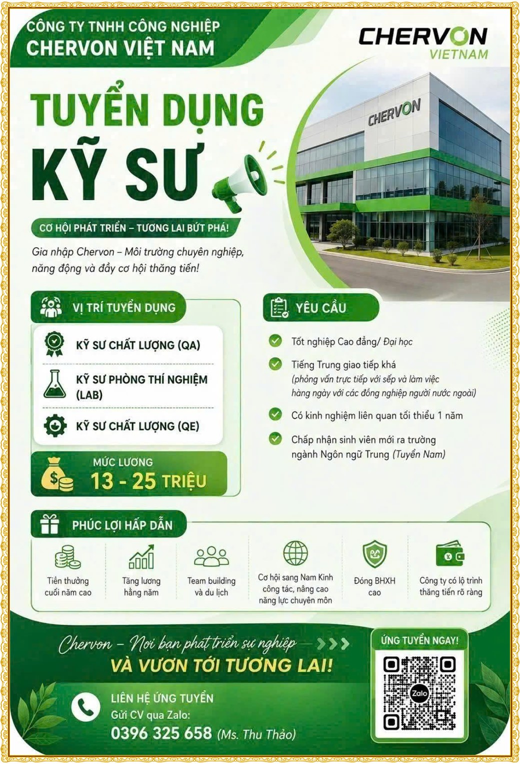 Tuyển dụng Việc làm tại KCN Nam Tân Uyên Bình Dương lương cao cập nhật mới ngày 13 tháng 08 năm 2026