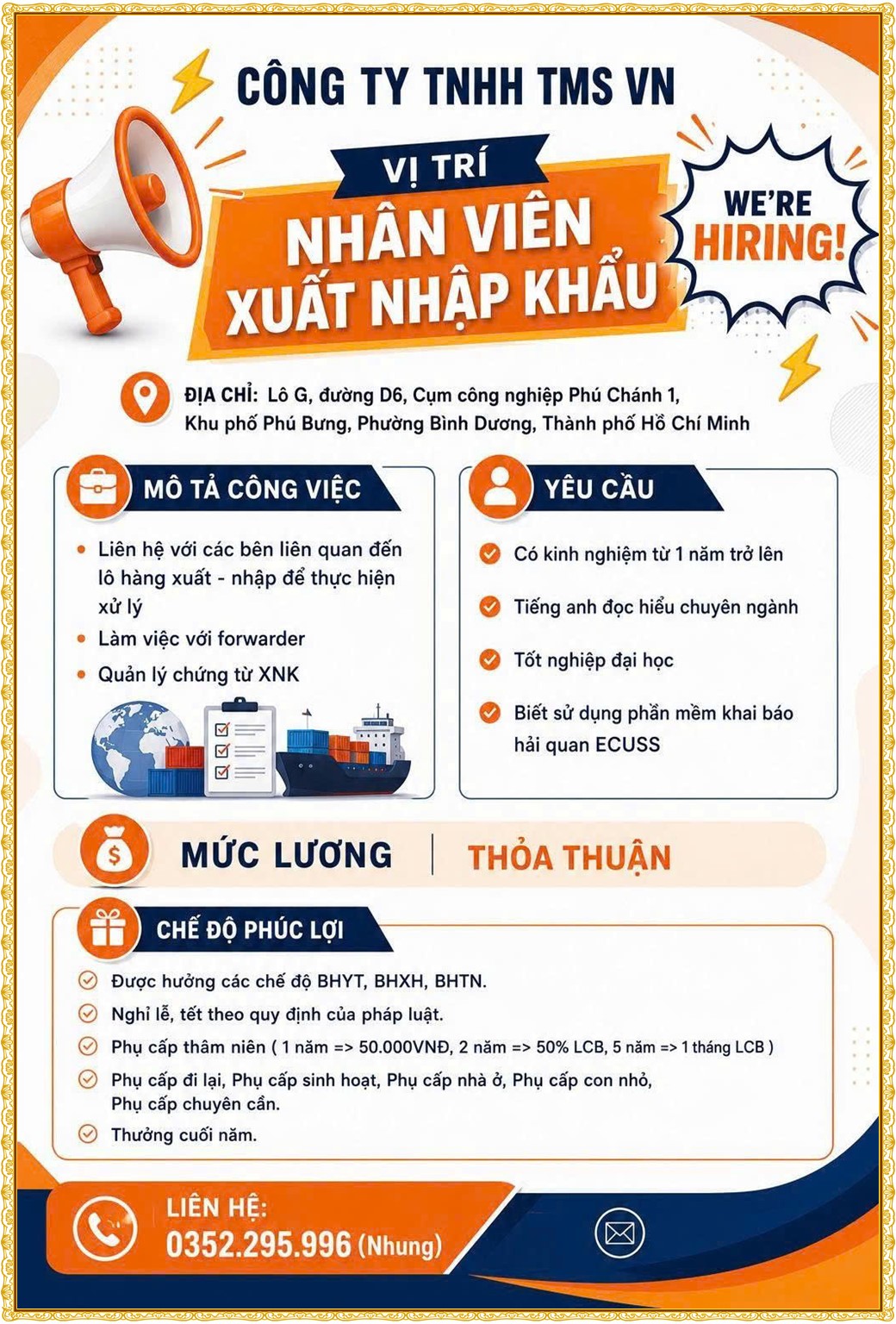 Tuyển dụng Việc làm tại KCN Sóng Thần Bình Dương lương cao cập nhật mới ngày 13 tháng 08 năm 2026