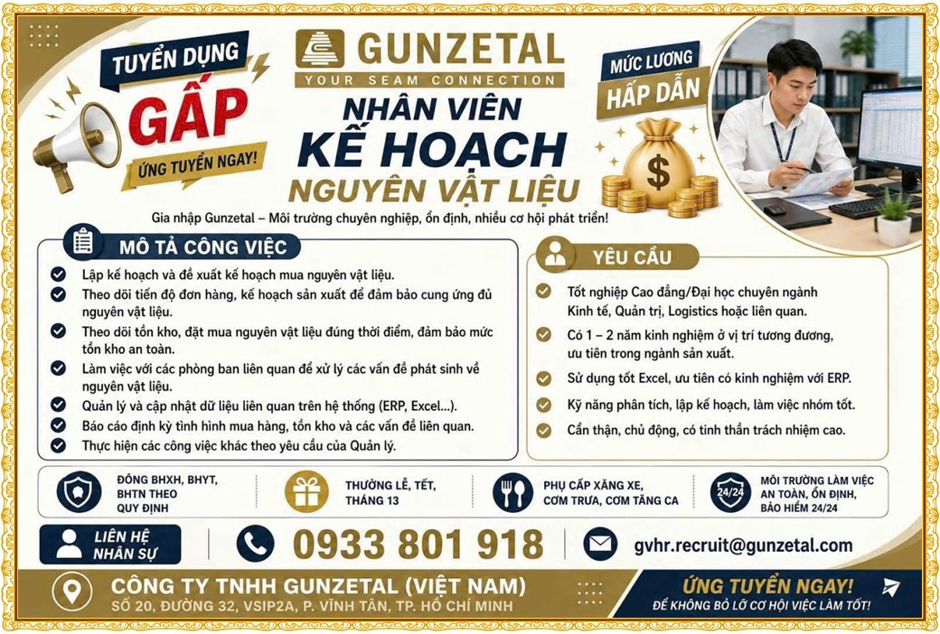 Tuyển dụng Việc làm tại KCN Rạch Bắp Bình Dương lương cao cập nhật mới ngày 13 tháng 08 năm 2026