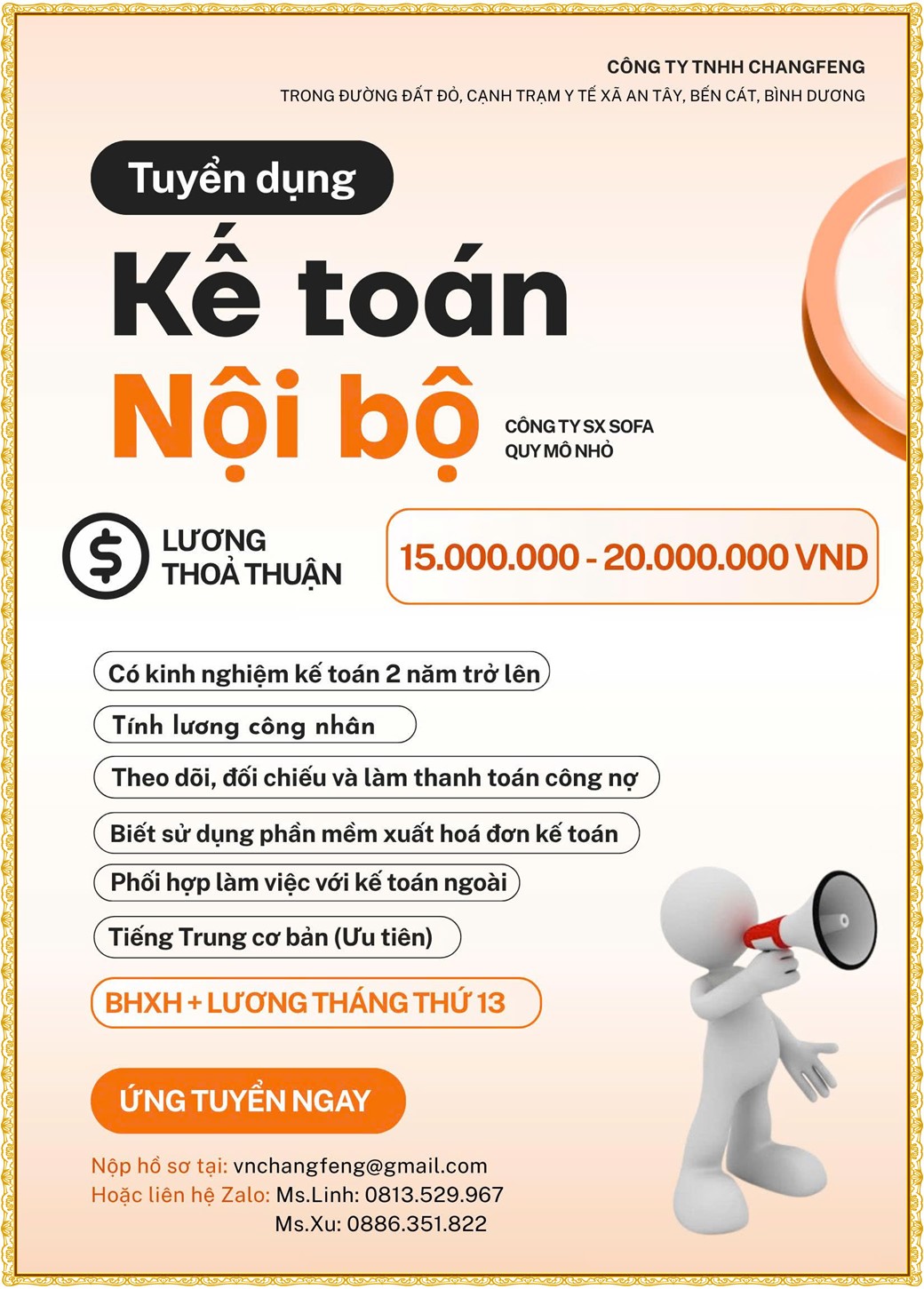 Tuyển dụng Việc làm tại KCN Đại Đăng Bình Dương lương cao cập nhật mới ngày 14 tháng 10 năm 2026