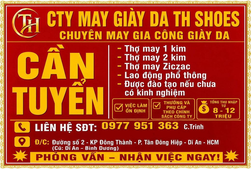 Tuyển dụng Việc làm tại KCN Đồng An Bình Dương lương cao cập nhật mới ngày 15 tháng 07 năm 2026