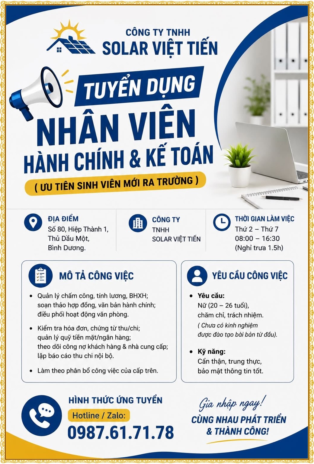 Tuyển dụng Việc làm tại KCN Nam Tân Uyên Bình Dương lương cao cập nhật mới ngày 15 tháng 07 năm 2026