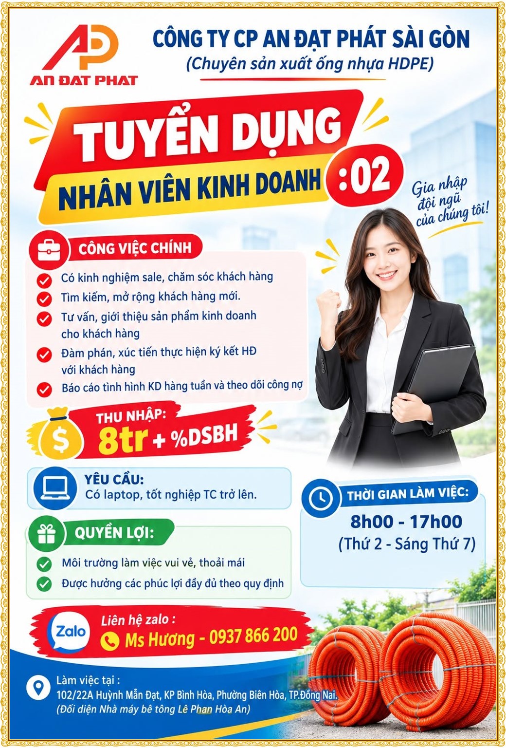 Tuyển dụng Việc làm tại KCN An Tây (Protrade) Bình Dương lương cao cập nhật mới ngày 16 tháng 09 năm 2026