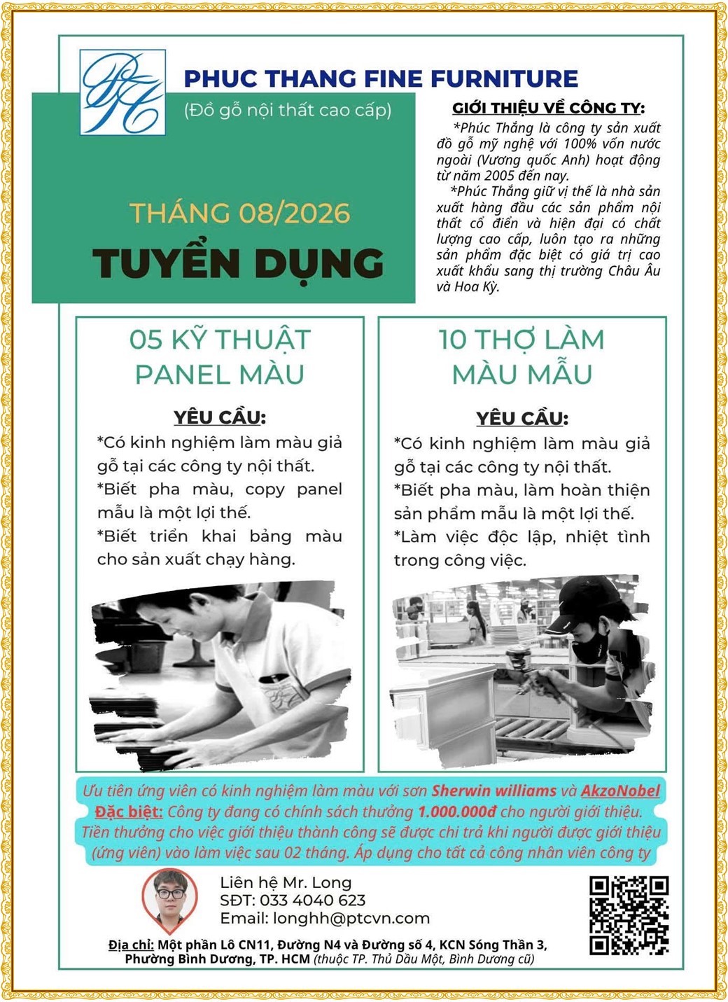 Tuyển dụng Việc làm tại KCN Rạch Bắp Bình Dương lương cao cập nhật mới ngày 16 tháng 09 năm 2026