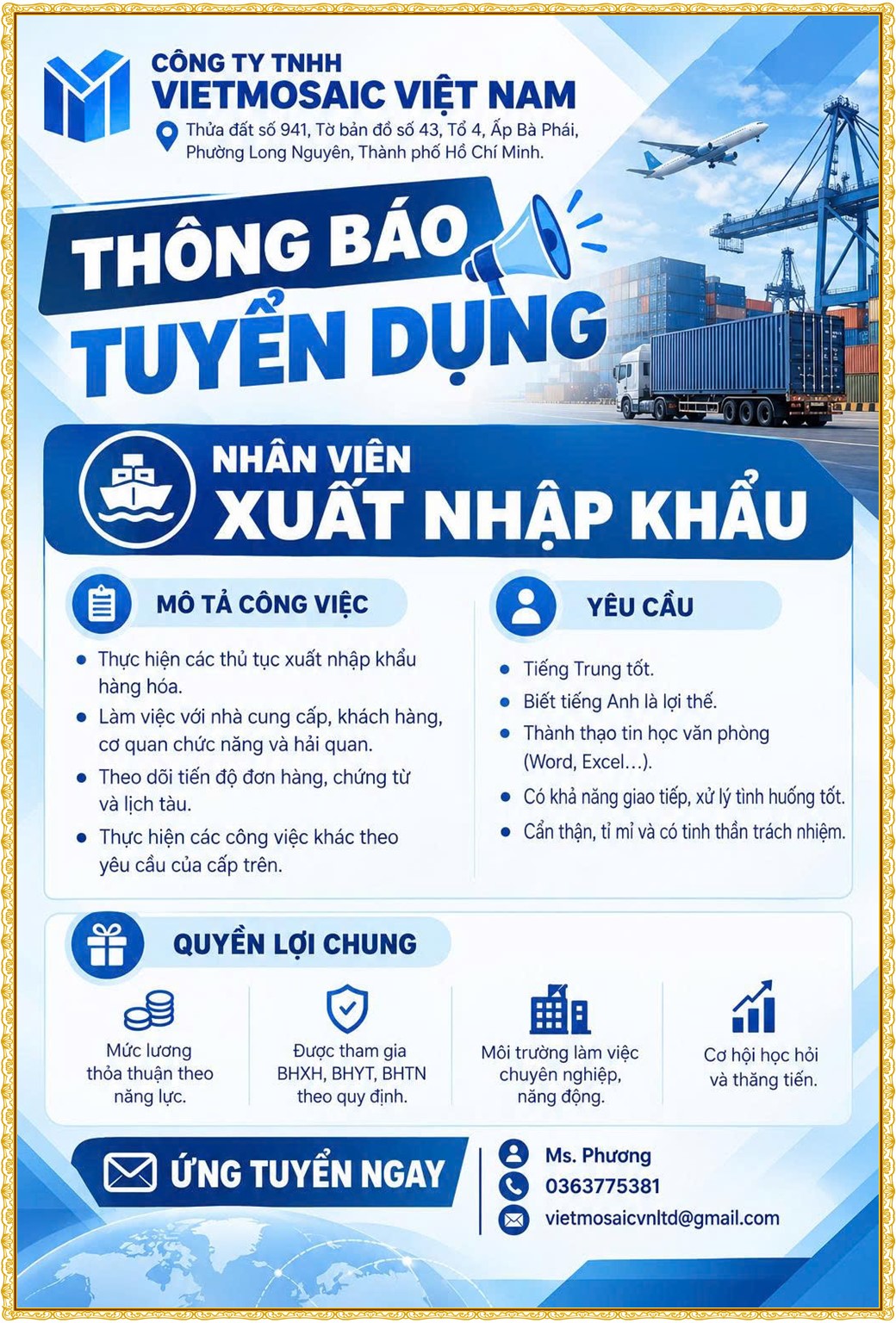 Tuyển dụng Việc làm tại KCN Đồng An Bình Dương lương cao cập nhật mới ngày 16 tháng 10 năm 2026