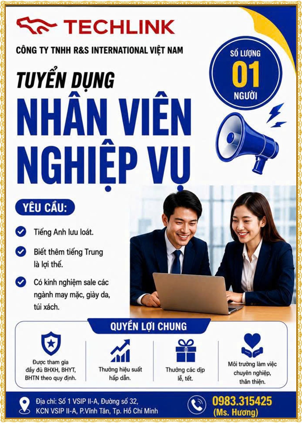 Tuyển dụng Việc làm tại KCN An Tây (Protrade) Bình Dương lương cao cập nhật mới ngày 16 tháng 10 năm 2026