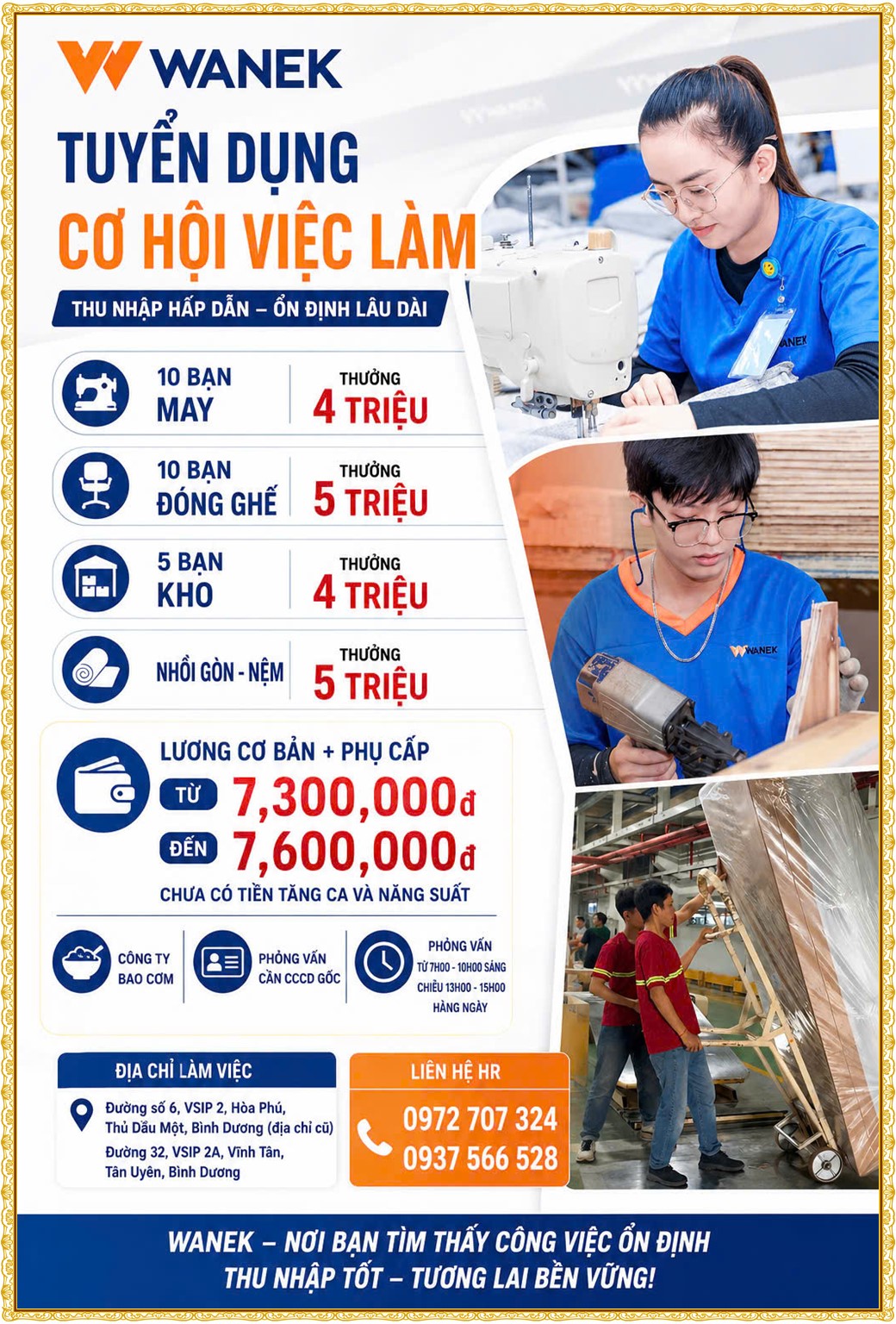 Tuyển dụng Việc làm tại KCN Đồng An Bình Dương lương cao cập nhật mới ngày 17 tháng 07 năm 2026
