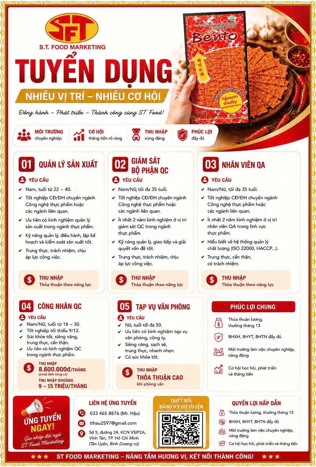 Tuyển dụng Việc làm tại KCN Sóng Thần Bình Dương lương cao cập nhật mới ngày 17 tháng 08 năm 2026