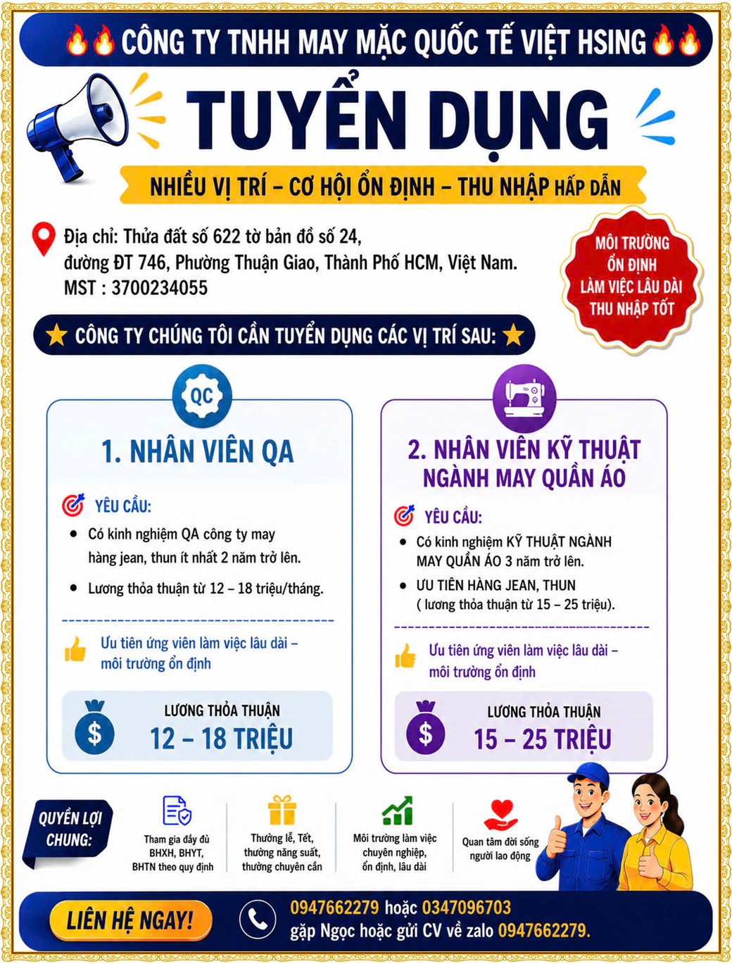 Tuyển dụng Việc làm tại KCN Mỹ Phước Bình Dương lương cao cập nhật mới ngày 18 tháng 08 năm 2026