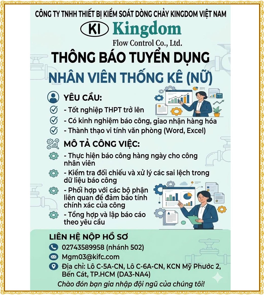 Tuyển dụng Việc làm tại KCN Nam Tân Uyên Bình Dương lương cao cập nhật mới ngày 18 tháng 09 năm 2026
