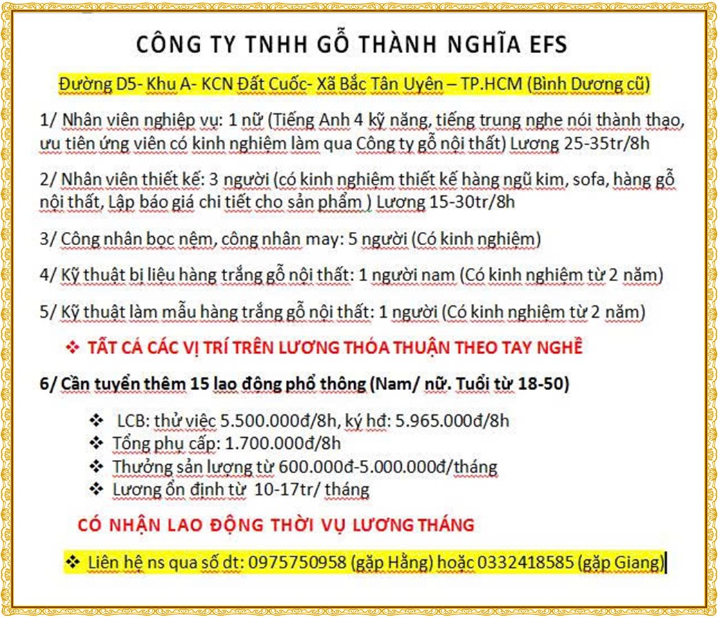 Tuyển dụng Việc làm tại KCN An Tây (Protrade) Bình Dương lương cao cập nhật mới ngày 18 tháng 09 năm 2026