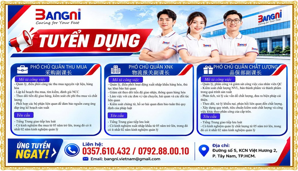 Tuyển dụng Việc làm tại KCN Việt Hương Bình Dương lương cao cập nhật mới ngày 18 tháng 09 năm 2026
