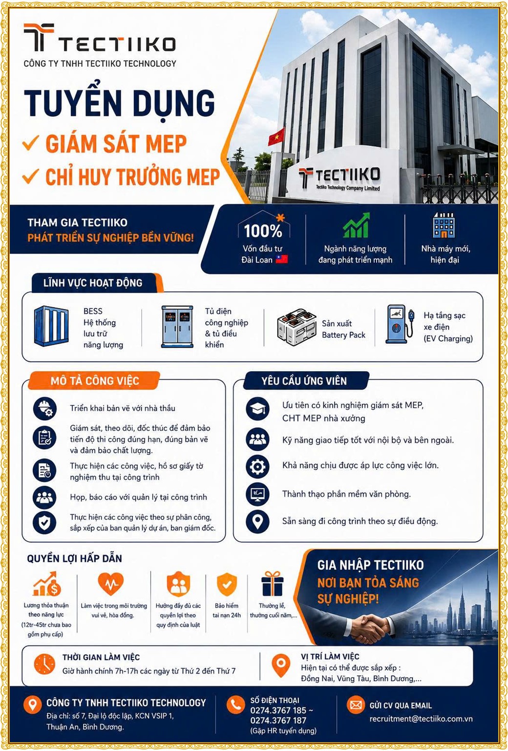 Tuyển dụng Việc làm tại KCN Sóng Thần Bình Dương lương cao cập nhật mới ngày 19 tháng 08 năm 2026