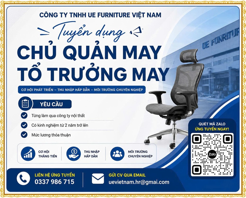 Tuyển dụng Việc làm tại KCN An Tây (Protrade) Bình Dương lương cao cập nhật mới ngày 19 tháng 08 năm 2026