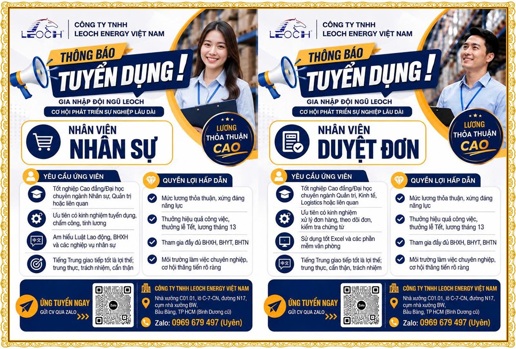 Tuyển dụng Việc làm tại KCN Bàu Bàng Bình Dương lương cao cập nhật mới ngày 19 tháng 10 năm 2026