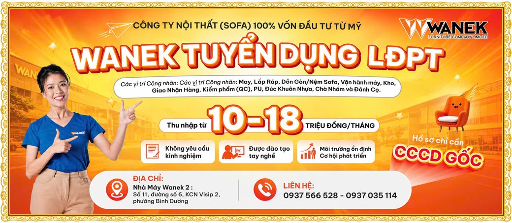 Tuyển dụng Việc làm tại KCN Mỹ Phước Bình Dương lương cao cập nhật mới ngày 20 tháng 07 năm 2026