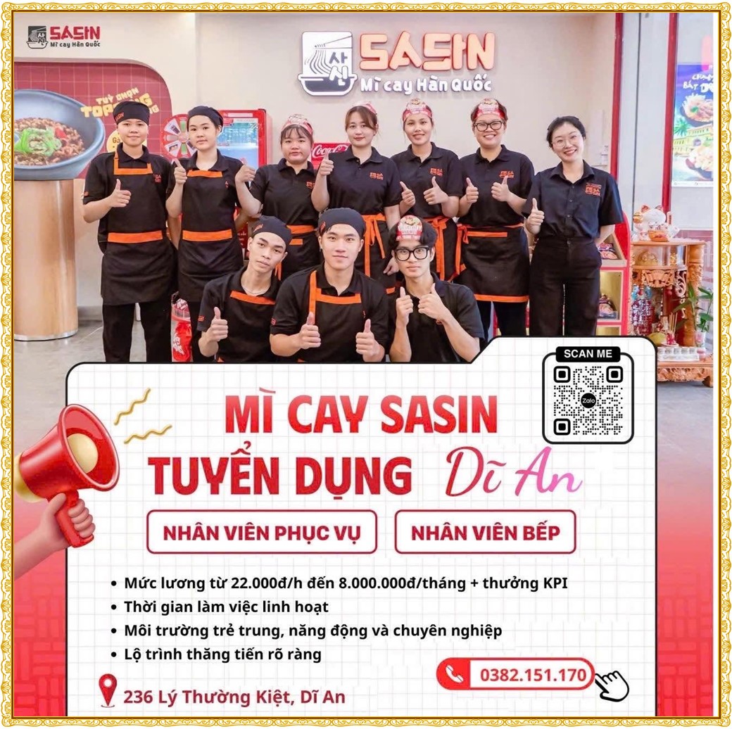 Tuyển dụng Việc làm tại KCN Đồng An Bình Dương lương cao cập nhật mới ngày 20 tháng 07 năm 2026