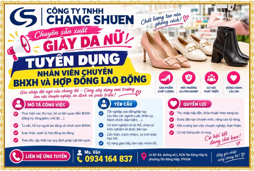 Tuyển dụng Việc làm tại KCN Rạch Bắp Bình Dương lương cao cập nhật mới ngày 20 tháng 10 năm 2026
