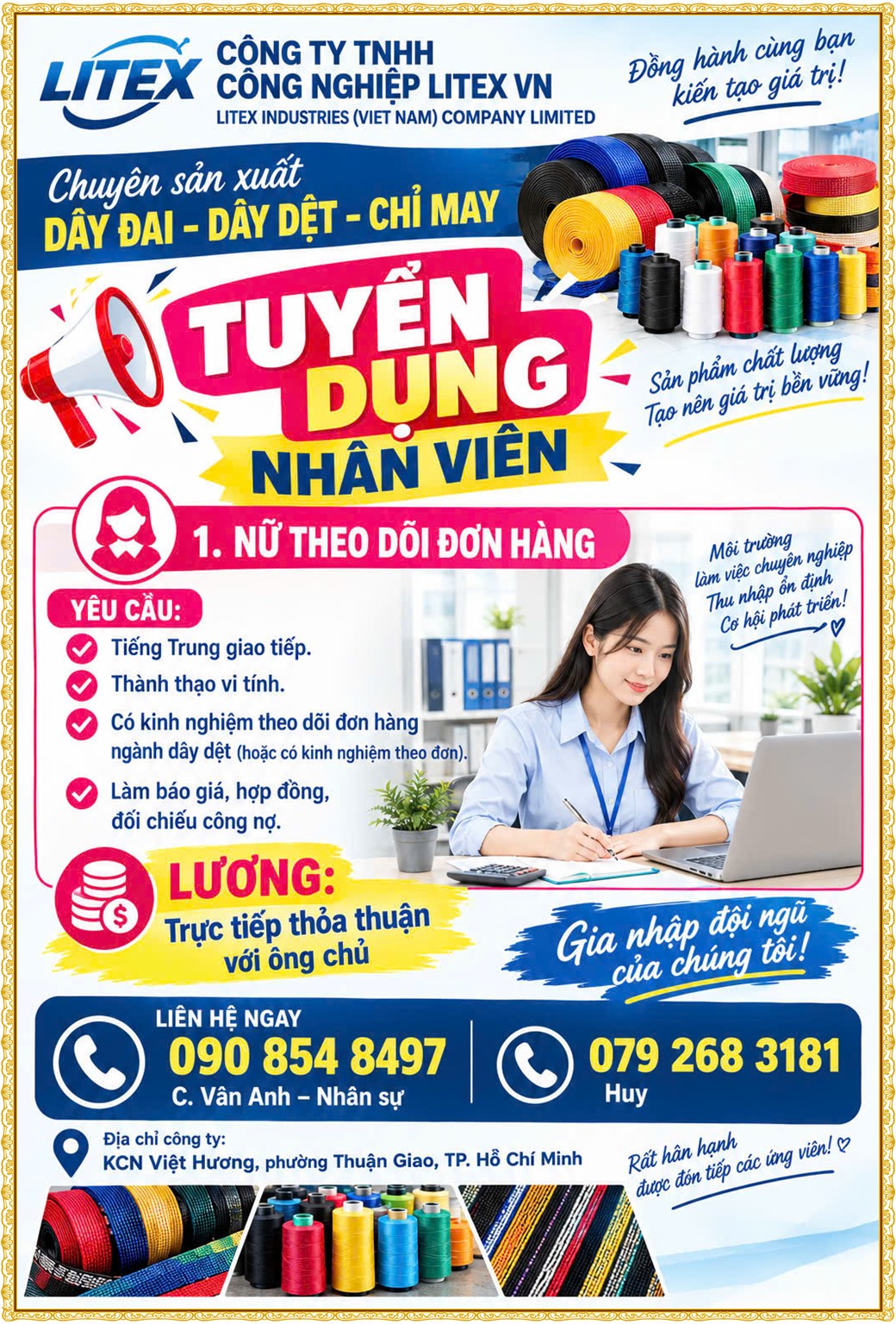 Tuyển dụng Việc làm tại KCN Đại Đăng Bình Dương lương cao cập nhật mới ngày 20 tháng 10 năm 2026